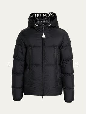 Moncler Black Hooded Down Jacket Mens Size 62/XXL NWOT